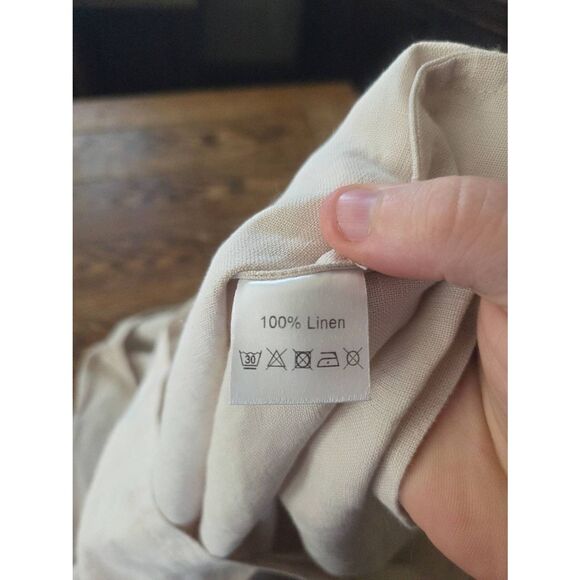 Sauths Linen Carmen Dress In White Sz Medium - Picture 3 of 4